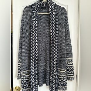 Lucky Brand  Open Front Double Face Long Cardigan size S/P oversized
